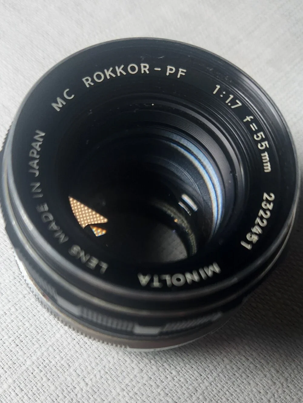 Vintage MInolta F=55mm Camera Lens - Black/Silver